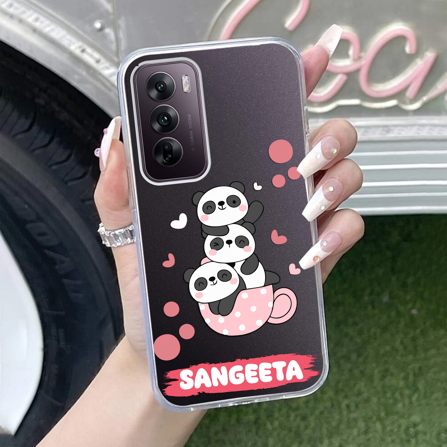 Tino Panda Customize Transparent Silicon Case For Oppo