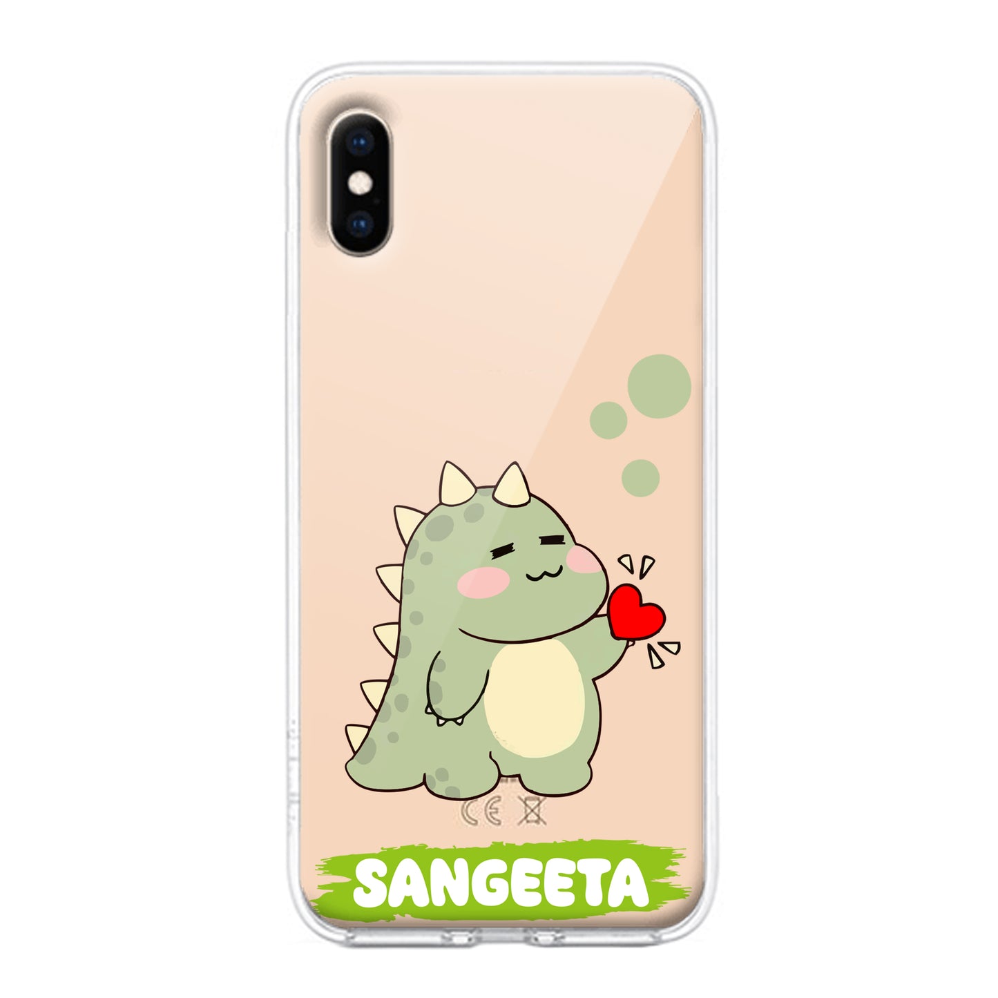 Mini Dino  Customize Transparent Silicon Case For iPhone