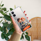 Cute Love Couple Customize Transparent Silicon Case For Vivo - ShopOnCliQ