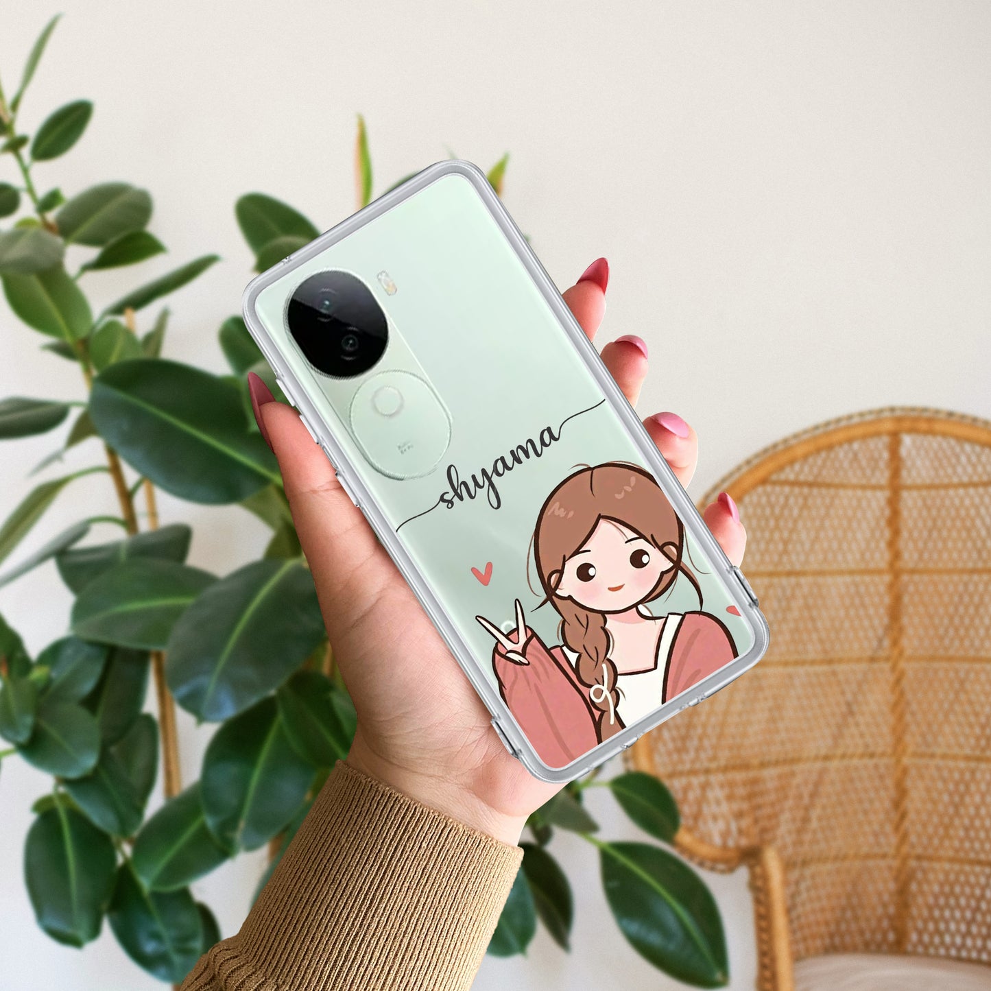 Cute Charm Customize Transparent Silicon Case For iQOO