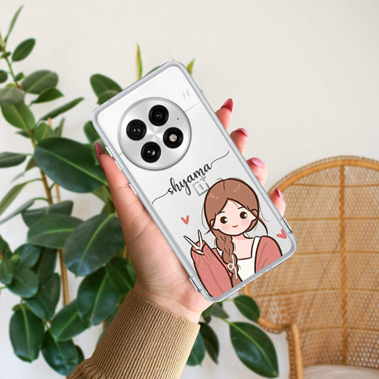 Cute Charm Customize Transparent Silicon Case For OnePlus