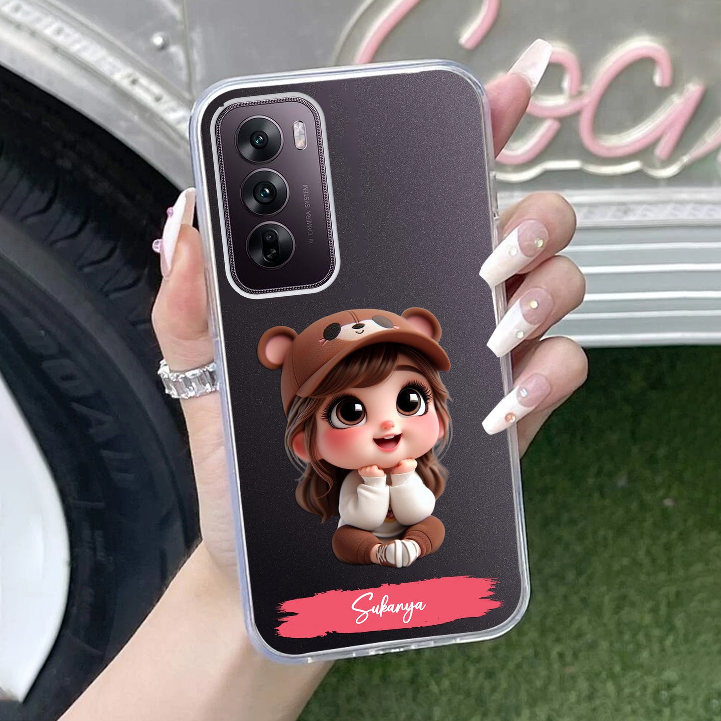 Little Girl Customize Transparent Silicon Case For Oppo