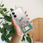 Cute Bunny Customize Transparent Silicon Case V2 For Vivo V21 5G