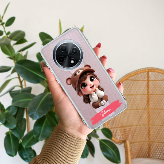 Little Girl Customize Transparent Silicon Case For Oppo