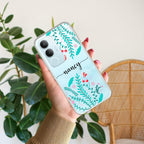 Blue Floral Customize Anti Yellow Case For Vivo Y29 5G