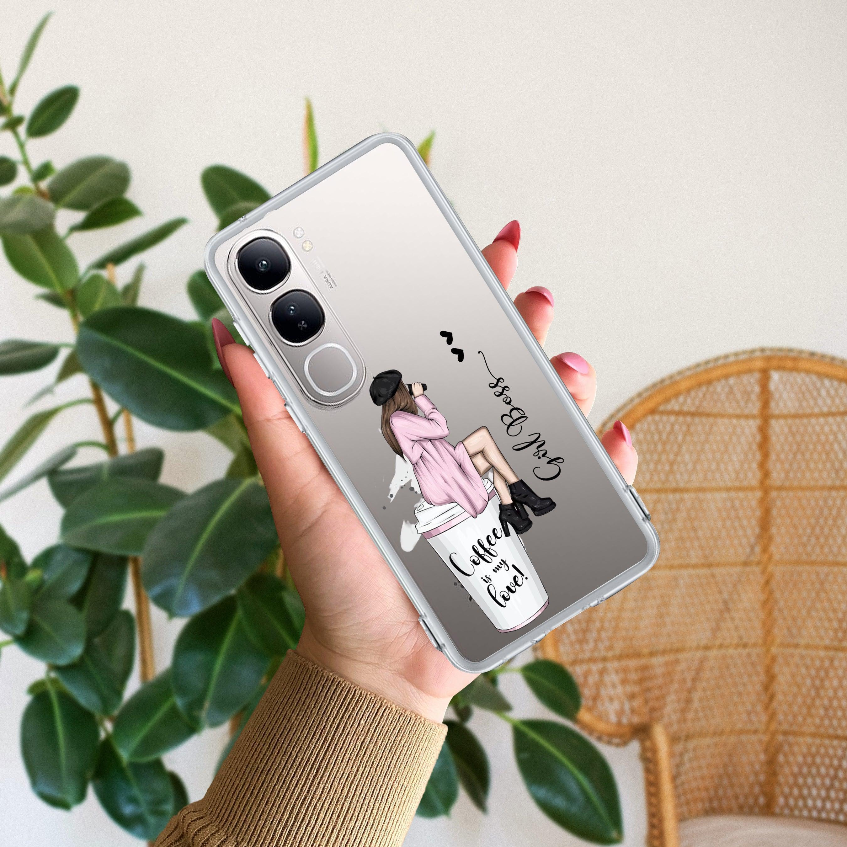 Coffee Lover Customize Transparent Silicon Case For Vivo V21 5G