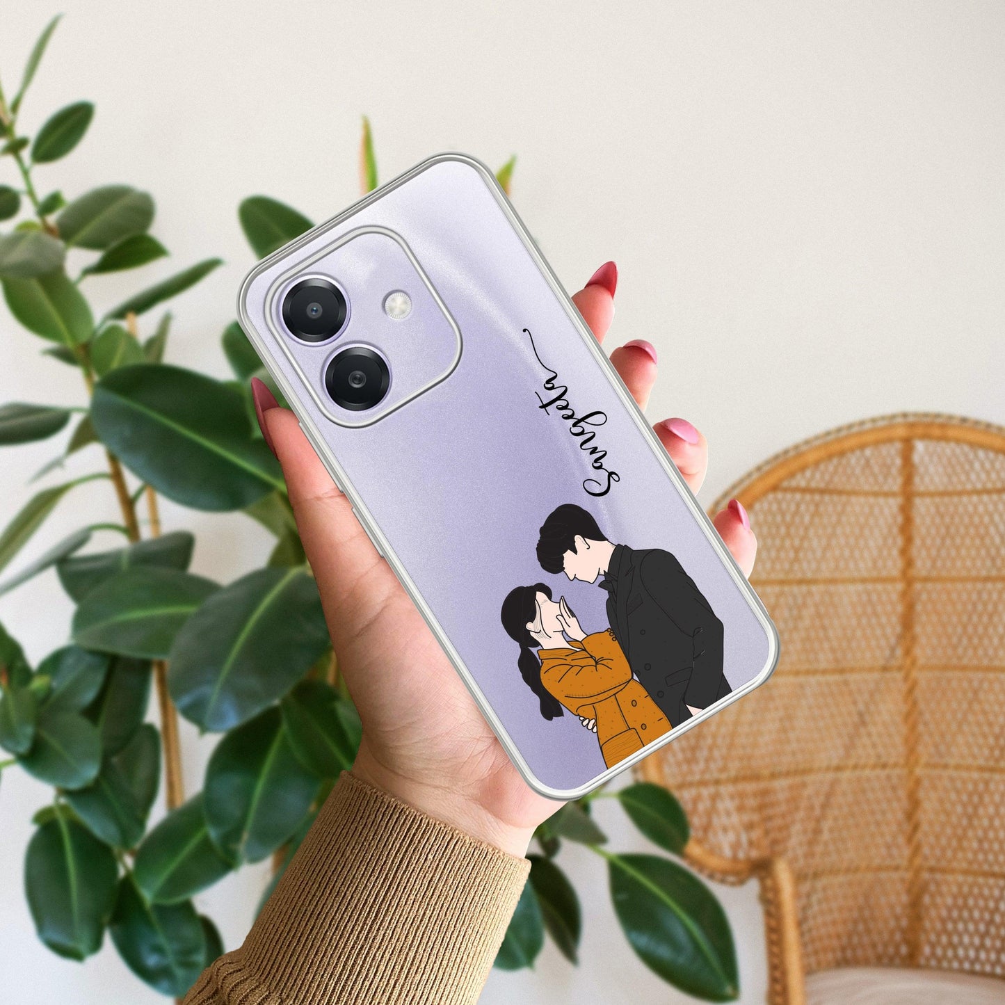 Couple Customize Transparent Silicon Case For Oppo