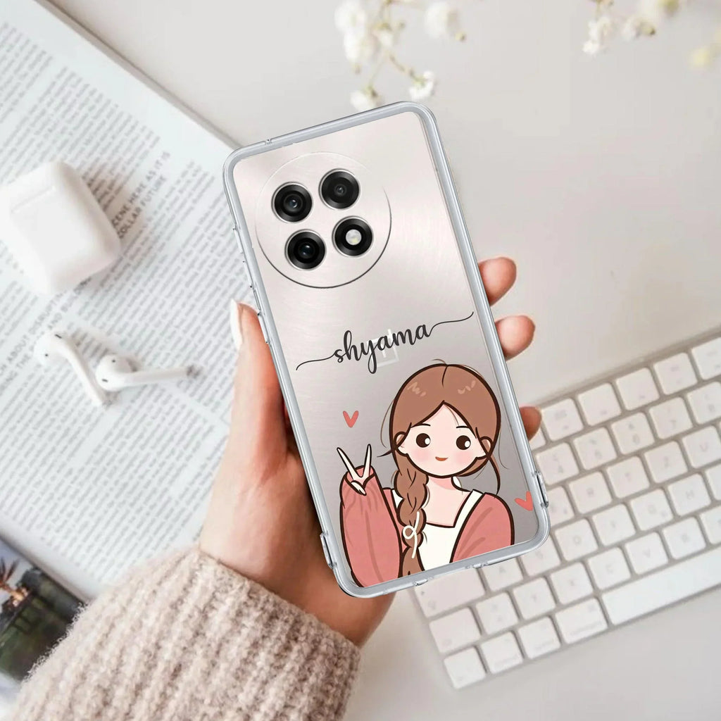 Cute Charm Customize Transparent Silicon Case For OnePlus Nord CE 2 5G