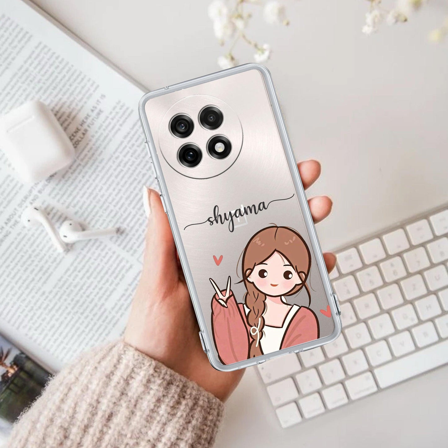 Cute Charm Customize Transparent Silicon Case For OnePlus
