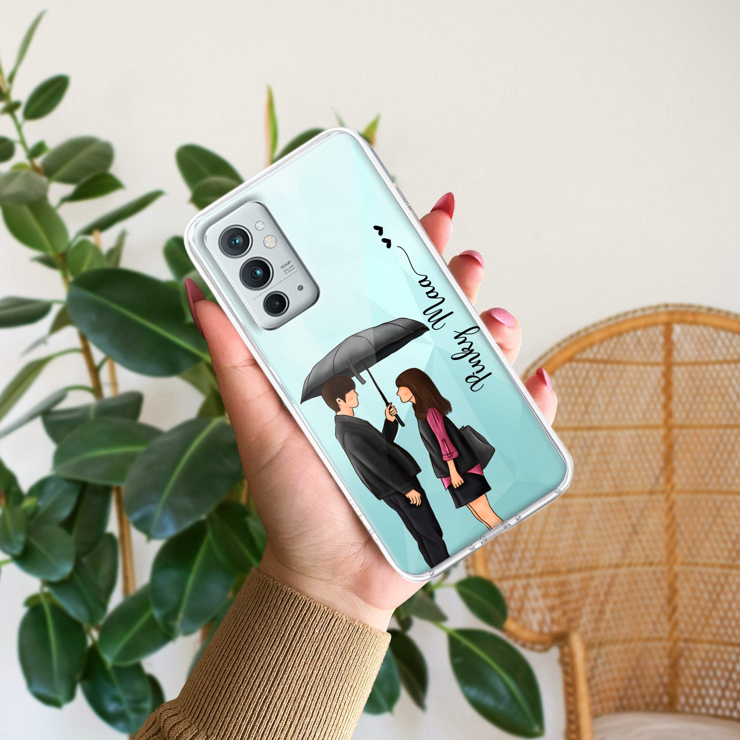 Caring Couple Customize Transparent Silicon Case For OnePlus