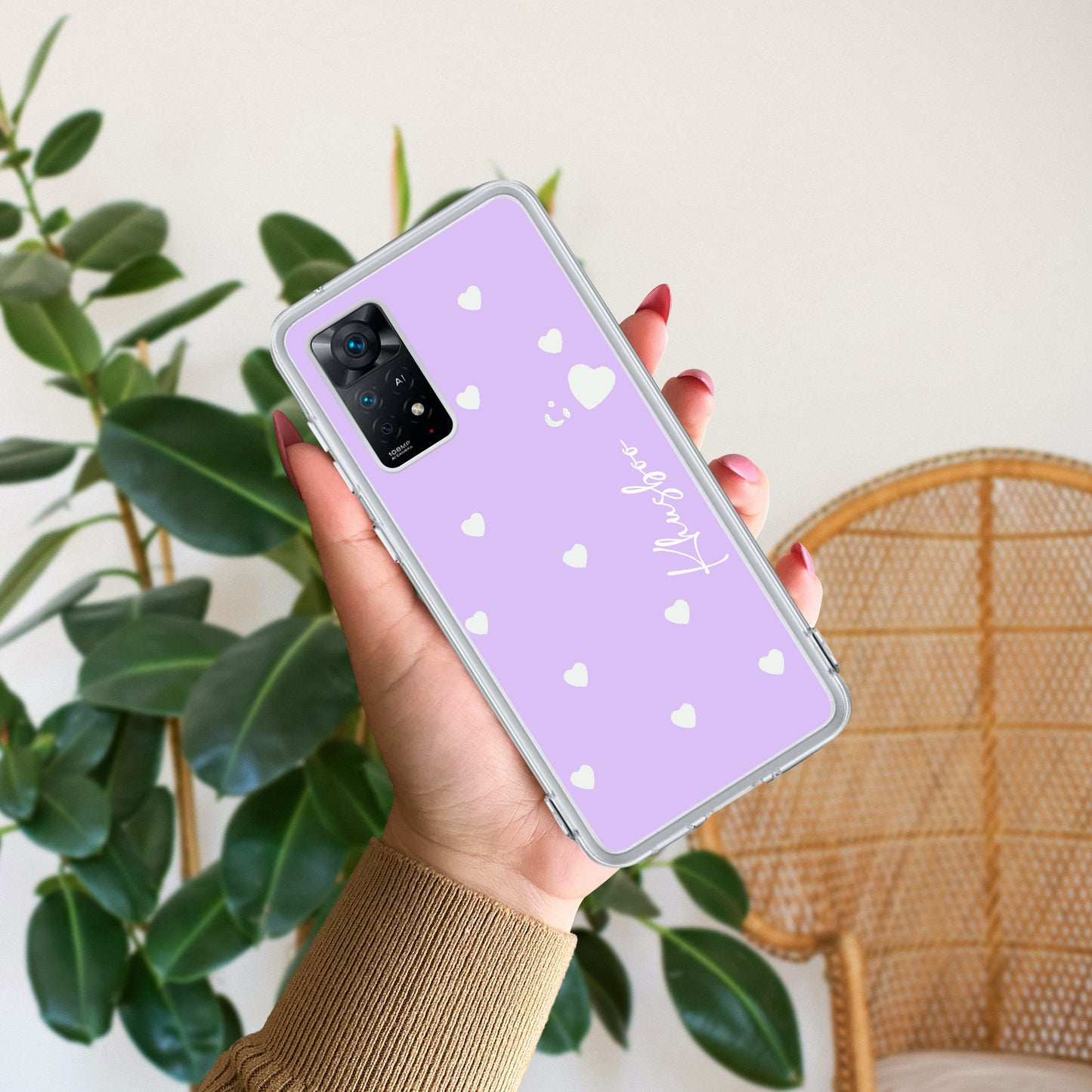 Be Loved Customize Transparent Silicon Case Purple For Poco