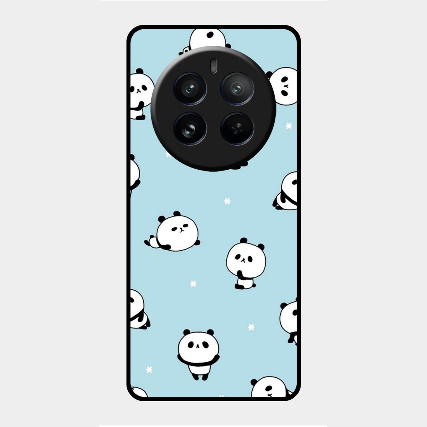 Cute Panda Blue Glossy Metal Case Cover For Realme - ShopOnCliQ