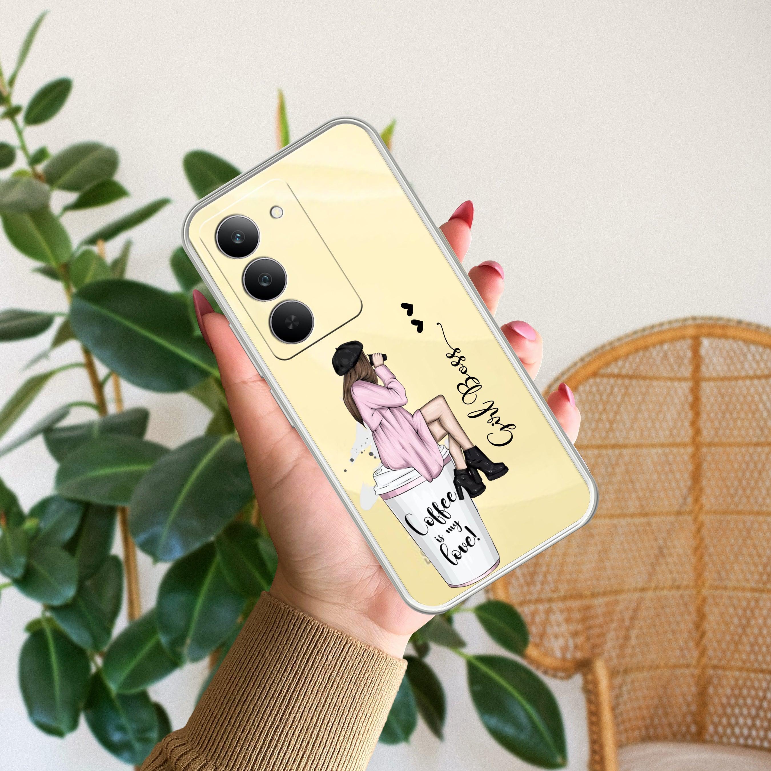 Coffee Lover Customize Anti Yelllow Case For Realme 14x 5G