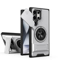 Slide Camera Lens Protection Amor Shockproof Magnetic Phone Case for Samsung Galaxy S26 Ultra 5G (Silver)