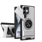 Slide Camera Lens Protection Amor Shockproof Magnetic Phone Case for Samsung Galaxy S26 Ultra 5G (Silver)