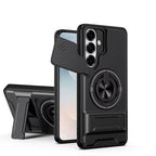 NUBRIX Back Cover for Samsung Galaxy S26 5G | Armor Camera Slider 360 Degree Rotating Finger Ring Holder Case with Bracket Stand Back Case Cover | (Black) : Amazon.in: Electronics
