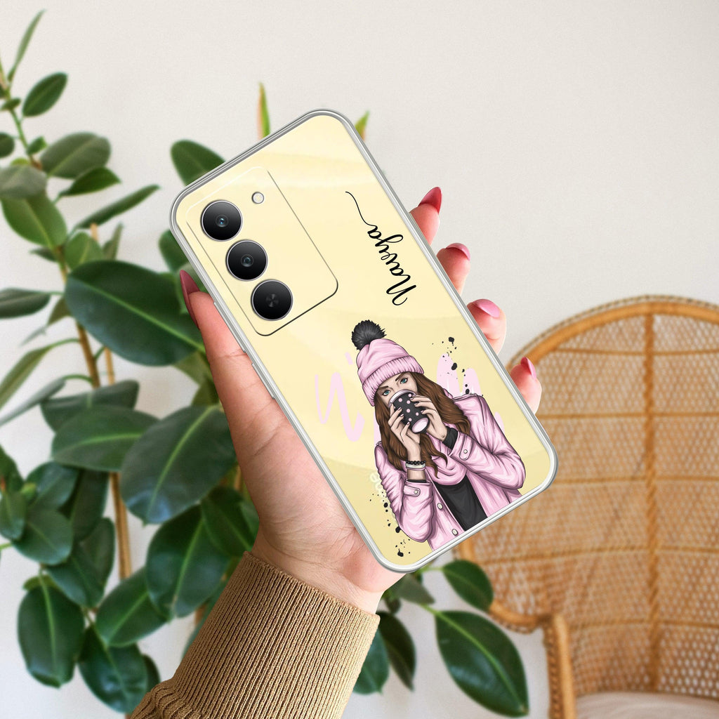 Coffee Time Customize Anti Yelllow Case For Realme 14x 5G