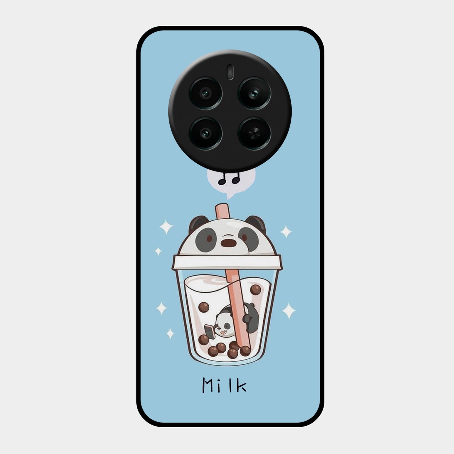 Cartoon Milk Tea We Bare Bears Glossy Metal Case Cover For Realme