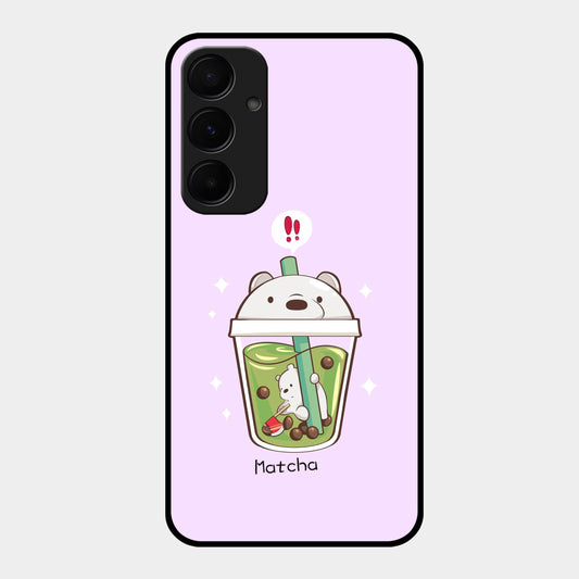 Cartoon Matcha Tea We Bare Bears Glossy Metal Case Cover For Samsung