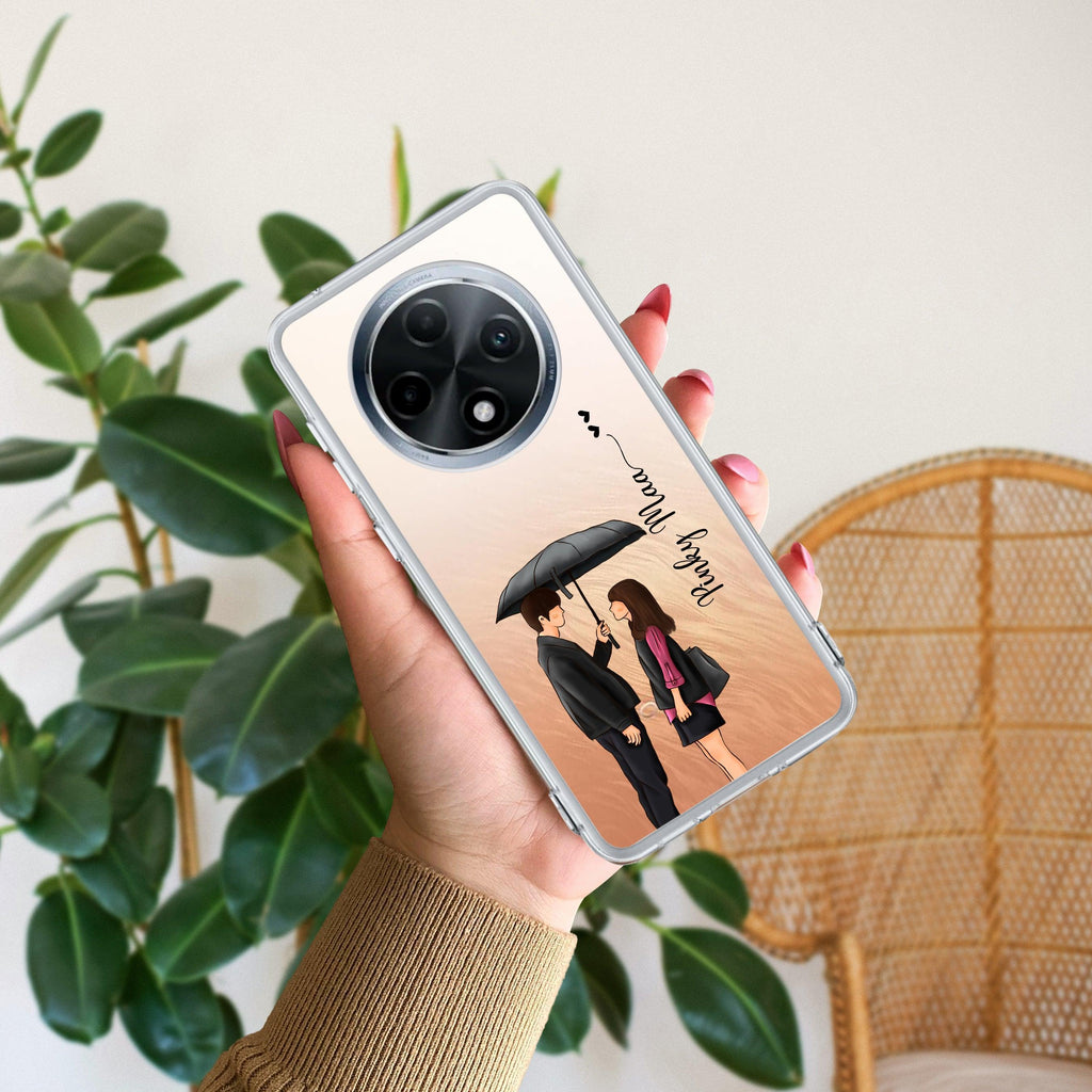 Caring Couple Customize Transparent Silicon Case For Oppo Reno 5 Pro