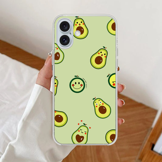 Cute Avocado Customize Transparent Silicon Case For iPhone