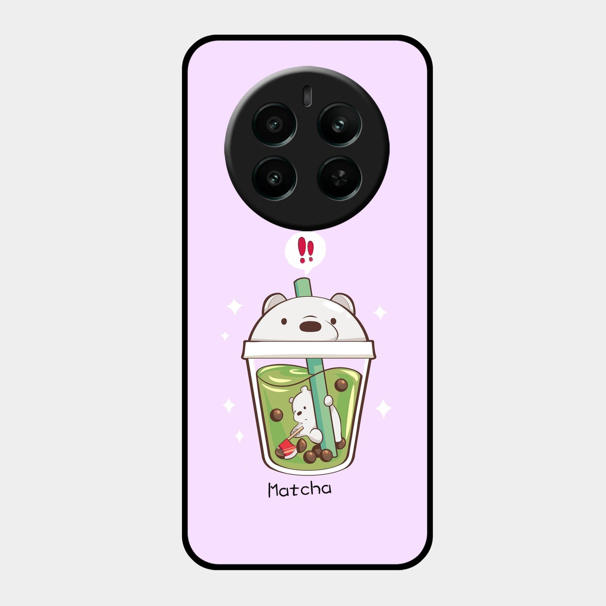 Cartoon Matcha Tea We Bare Bears Glossy Metal Case Cover For Realme - ShopOnCliQ