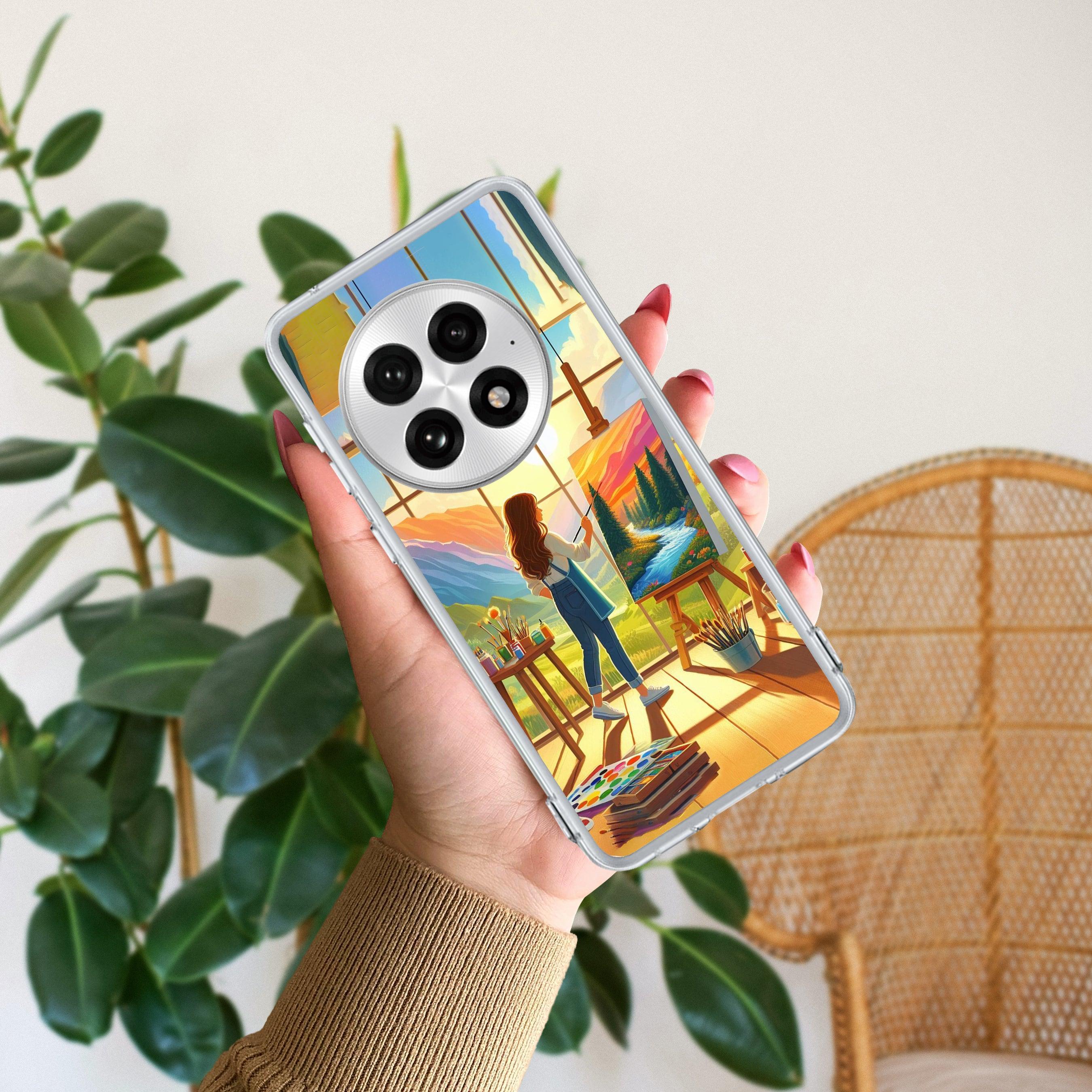 Canvas of Dreams Transparent Silicon Case For OnePlus 13R 5G