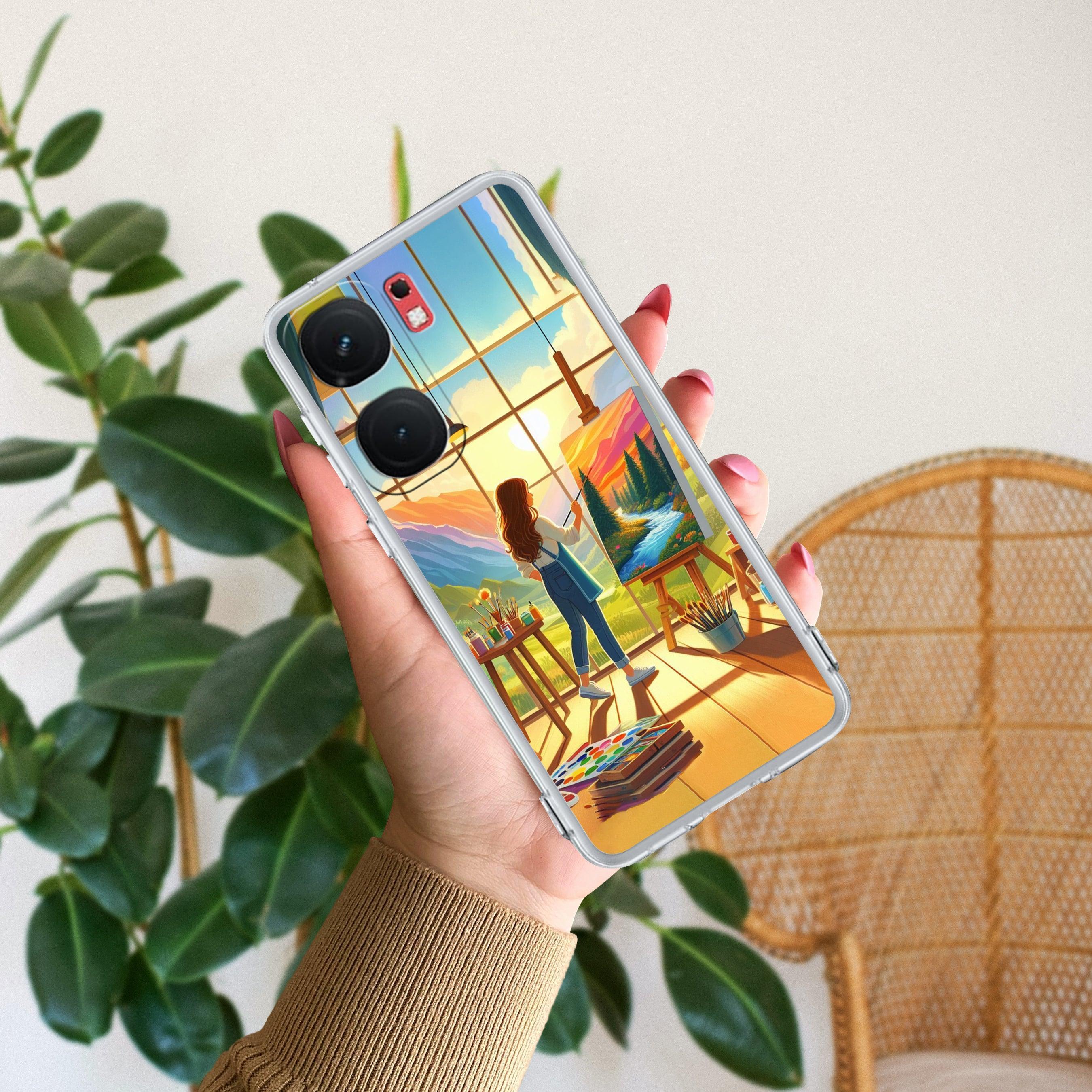 Canvas of Dreams Transparent Silicon Case For iQOO Z7 Pro 5G