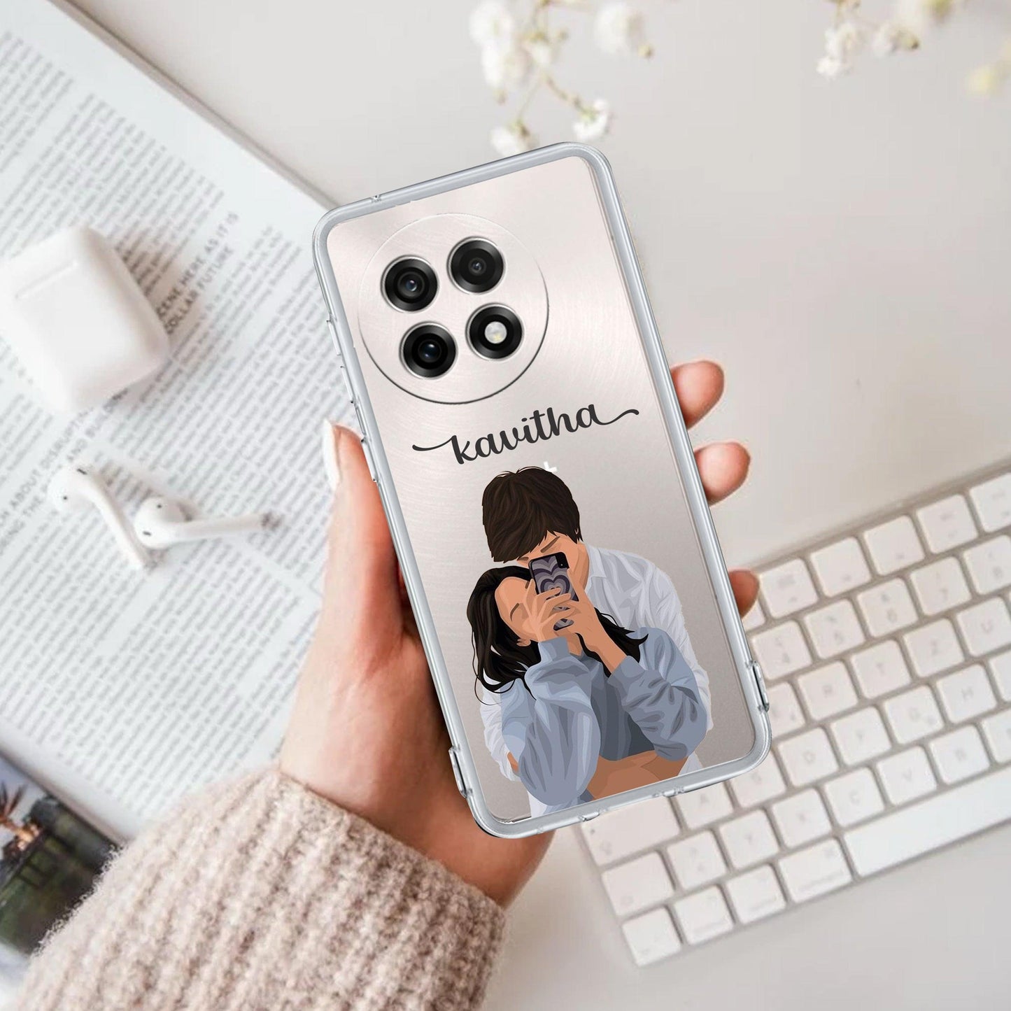 Captured Love Customize Transparent Silicon Case For OnePlus