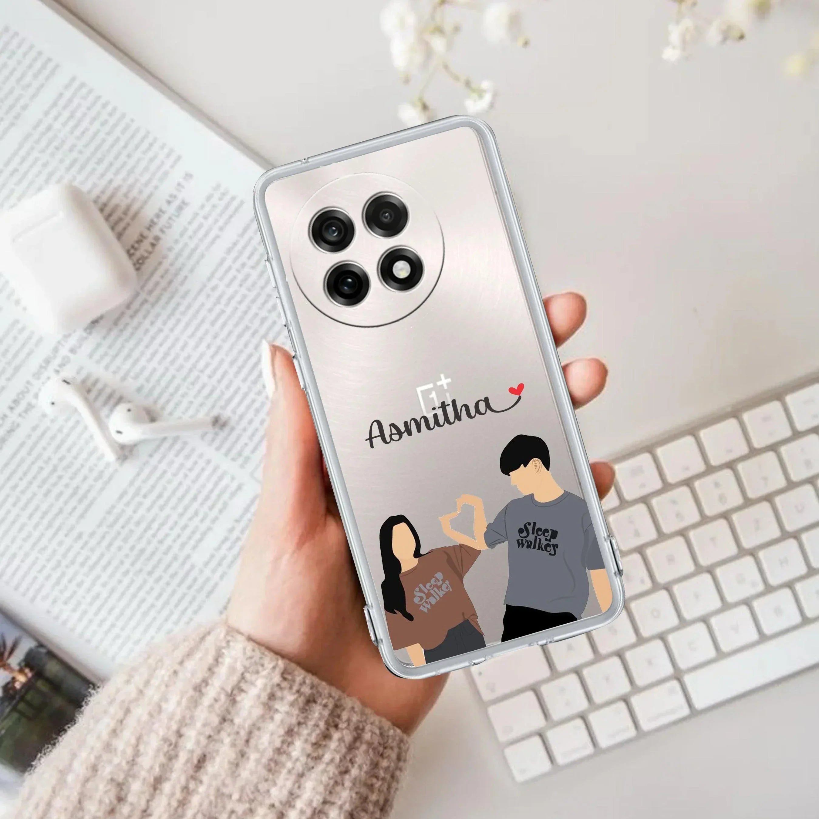 Dreamy Duo Customize Transparent Silicon Case For OnePlus