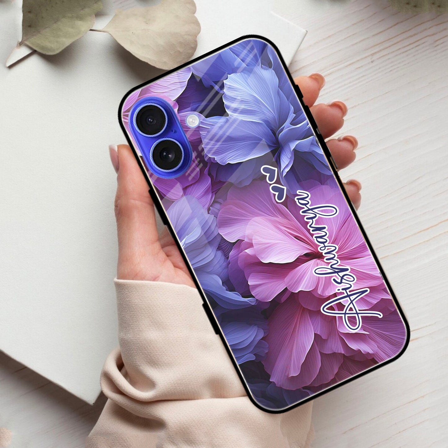 Perfect Customized Floral Glossy Metal Case Cover For iPhone