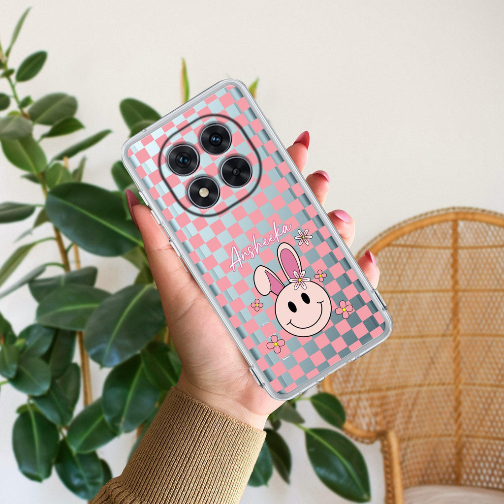 Cute Bunny Customize Transparent Silicon Case For Mi 10i