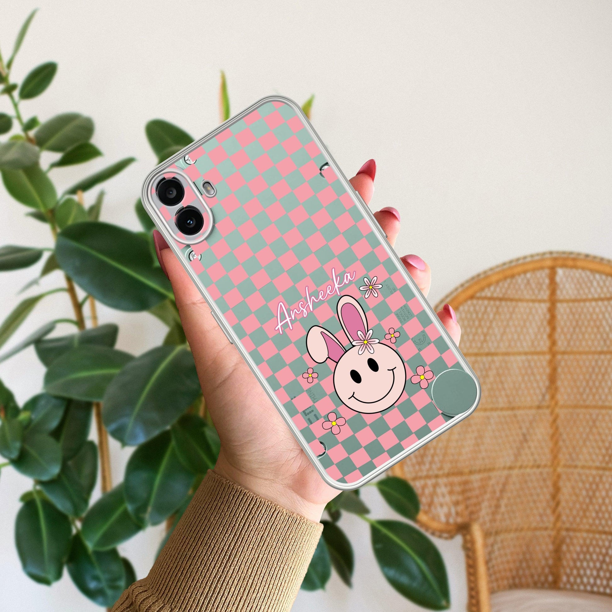 Cute Bunny Customize Transparent Silicon Case For Nothing - ShopOnCliQ