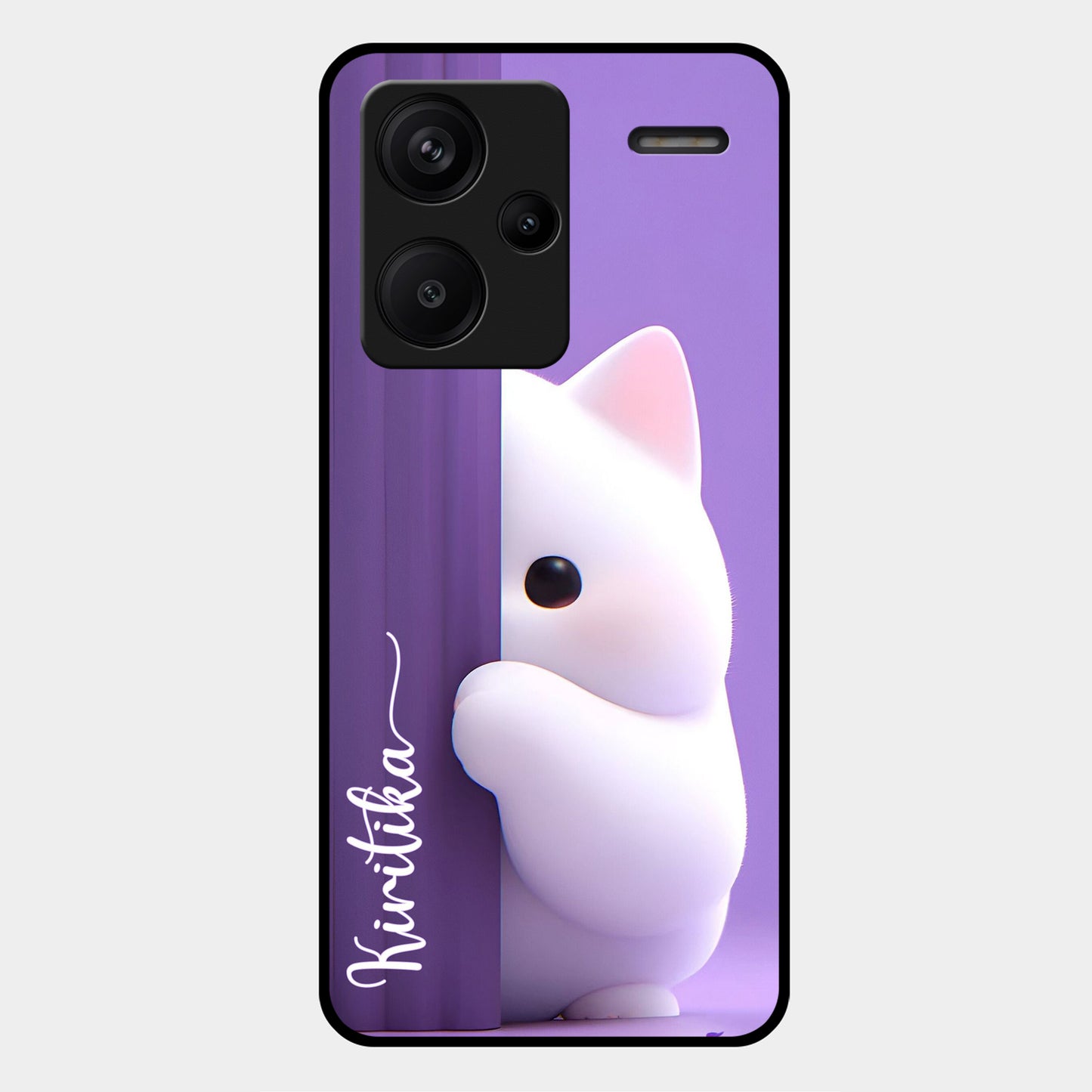 Cute Kittens Glossy Metal Case Cover For Redmi