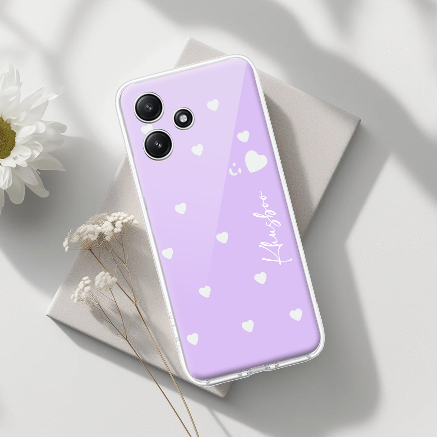 Be Loved Customize Transparent Silicon Case Purple For Poco