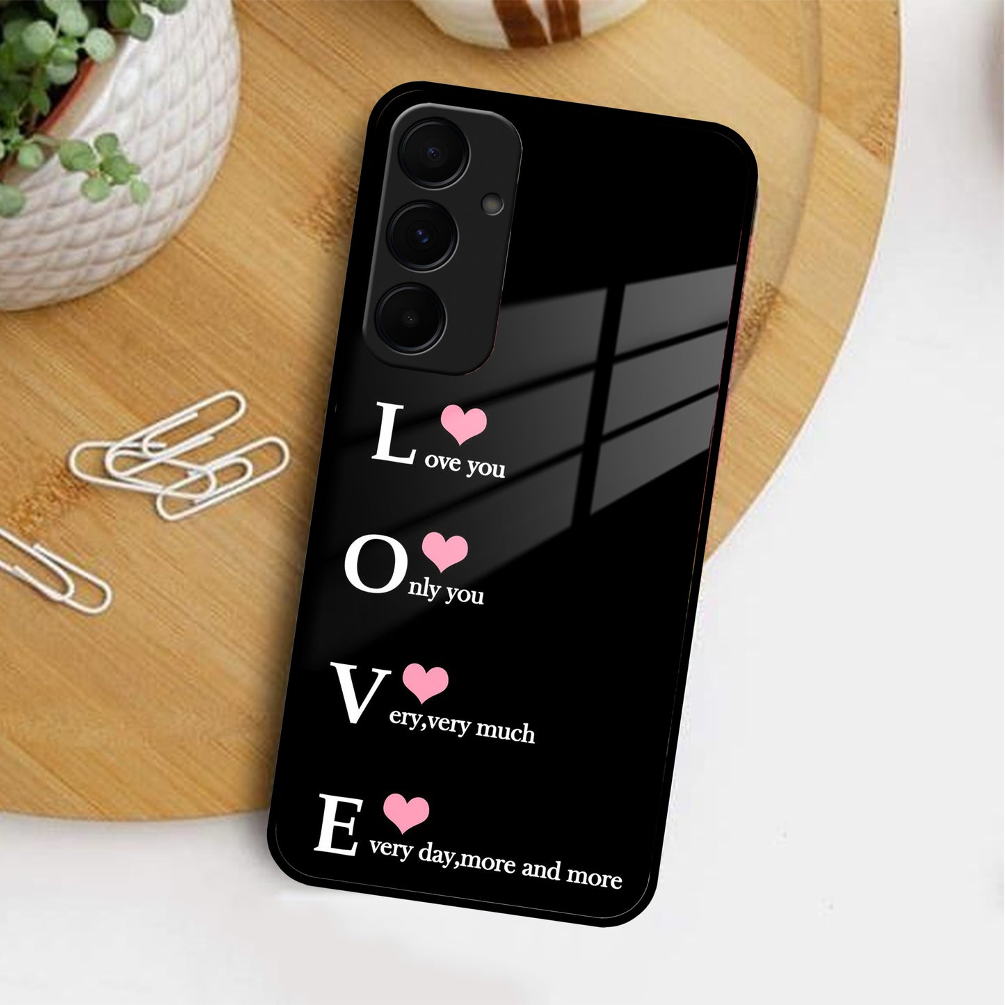 Love Glass Case Cover For Samsung
