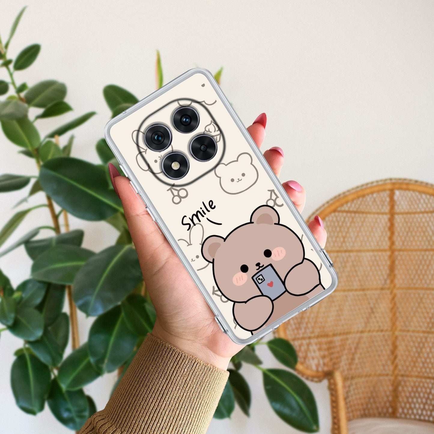 Cute Bear Transparent Silicon Case For Redmi/Xiaomi