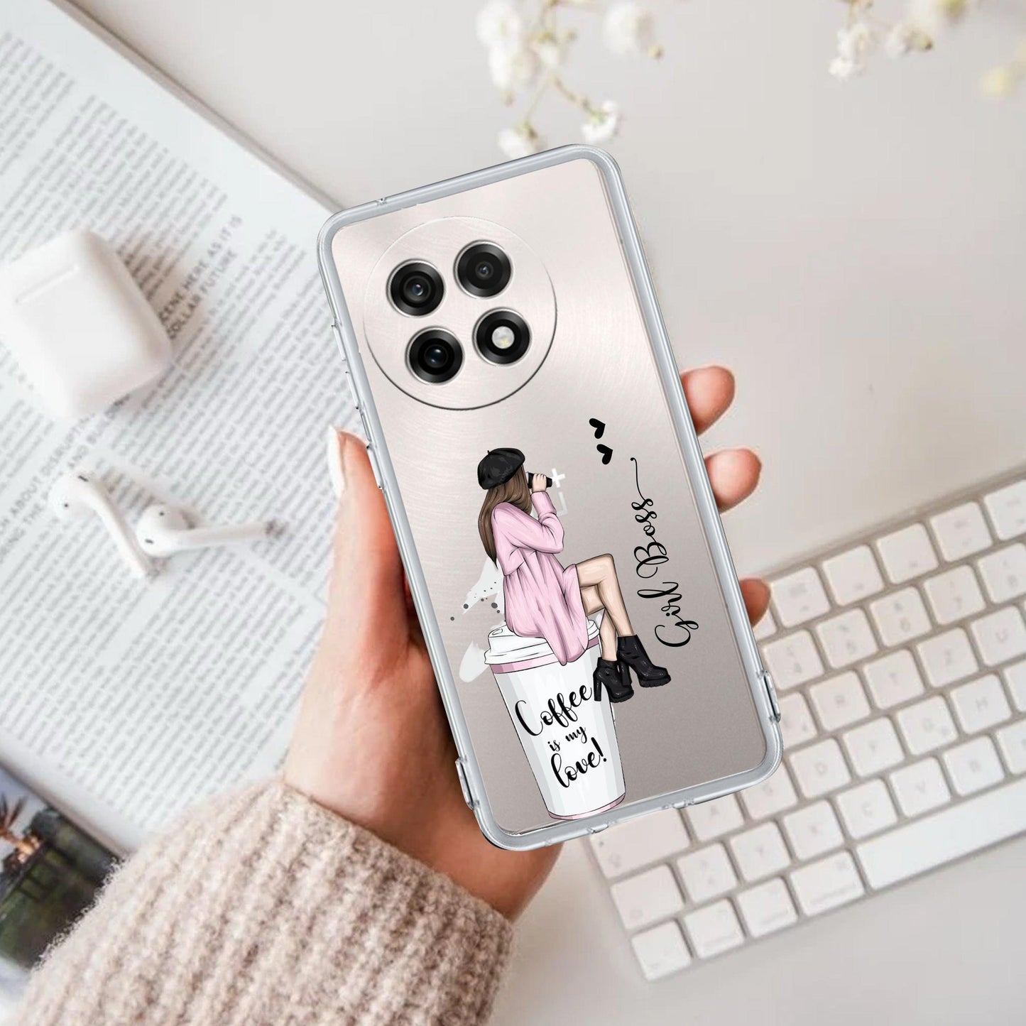 Coffee Lover Customize Transparent Silicon Case For OnePlus