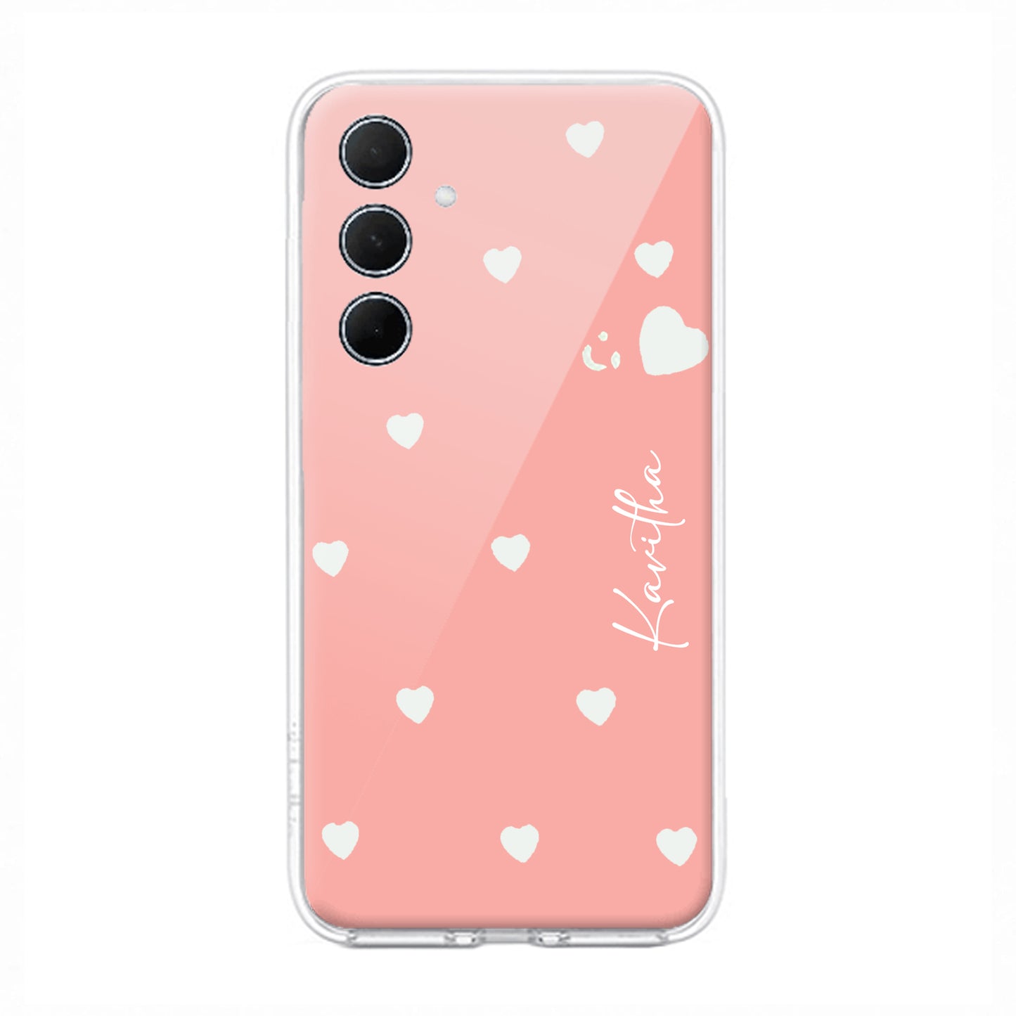 Be Loved Customize Transparent Silicon Case Peach For Samsung