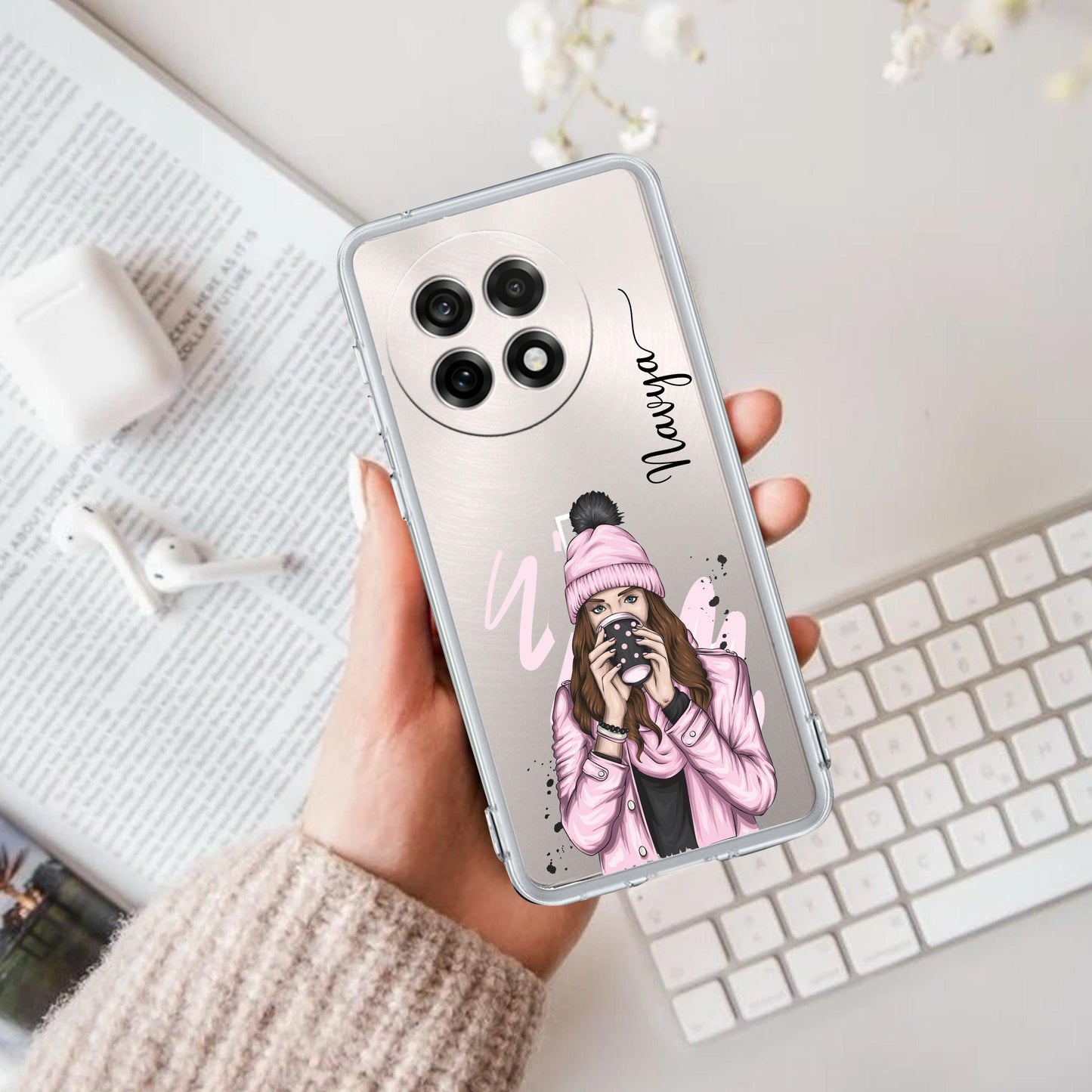 Coffee Time Customize Transparent Silicon Case For OnePlus