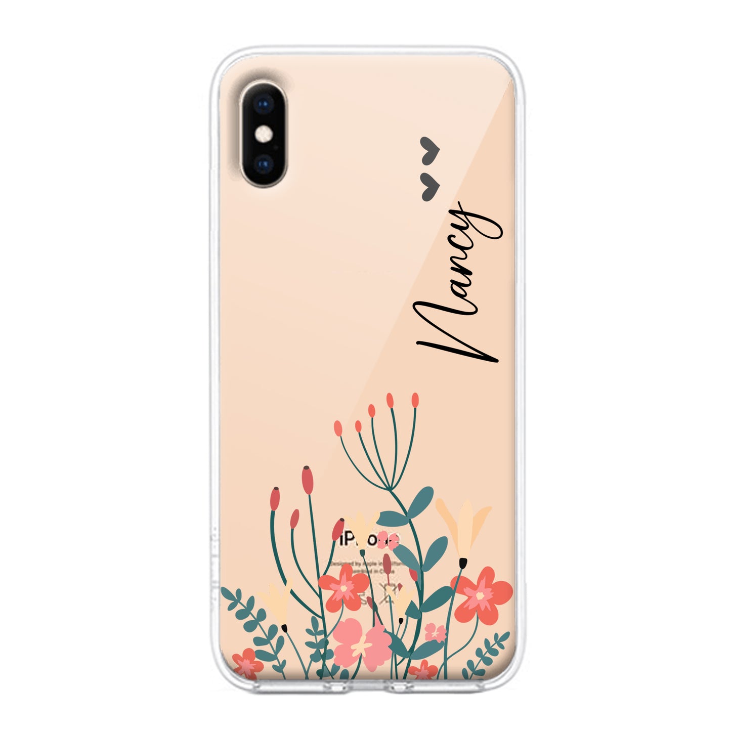 MultiColor Floral Customize Transparent Silicon Case For iPhone