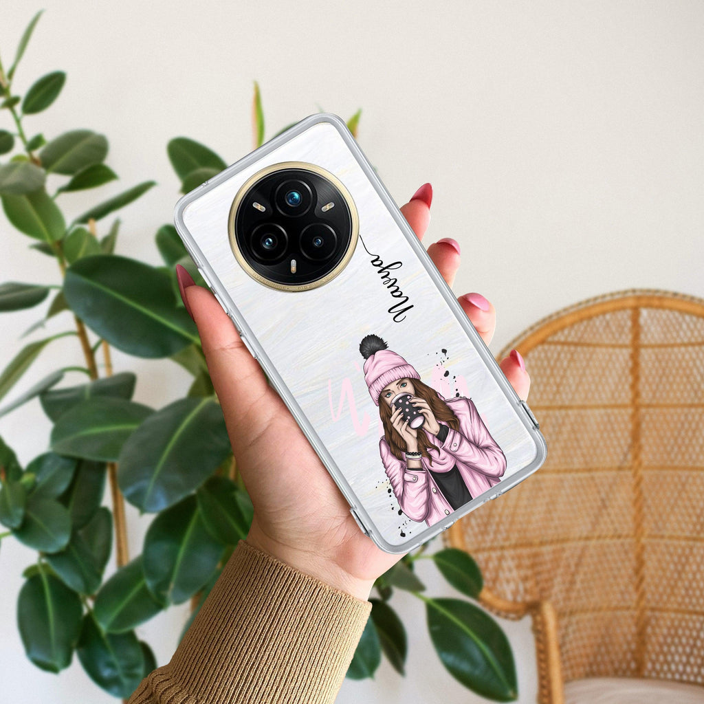 Coffee Time Customize Transparent Silicon Case For Realme C65 5G
