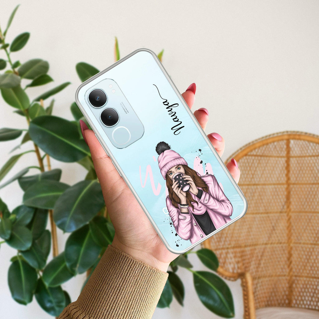 Coffee Time Customize Transparent Silicon Case For Vivo Y29 5G