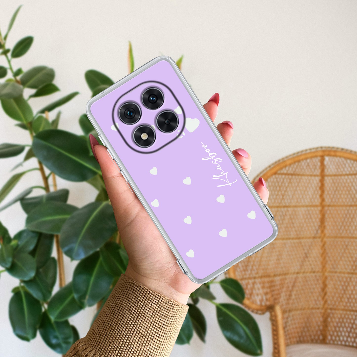 Be Loved Customize Transparent Silicon Case Purple For Redmi/Xiaomi