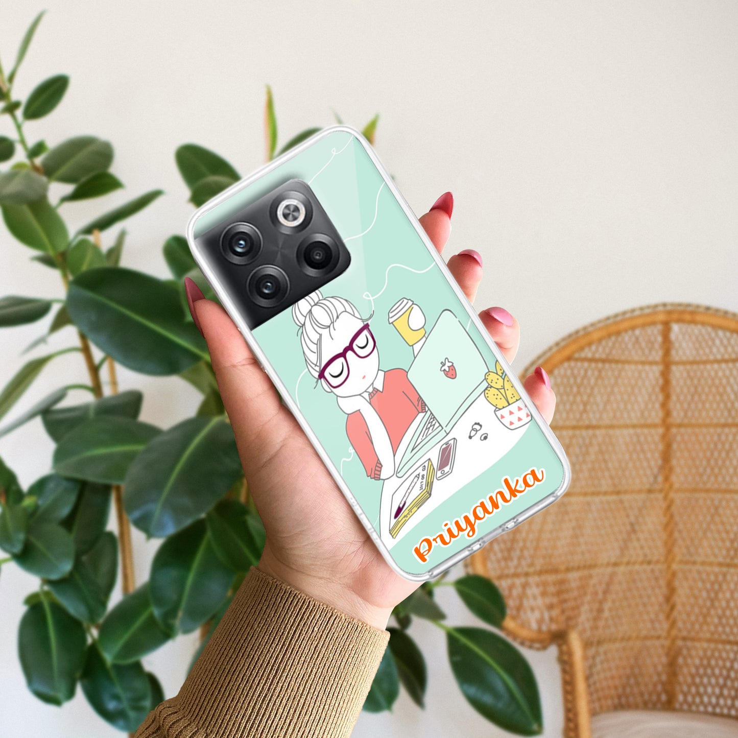 Creator Girl Customize Transparent Silicon Case For OnePlus