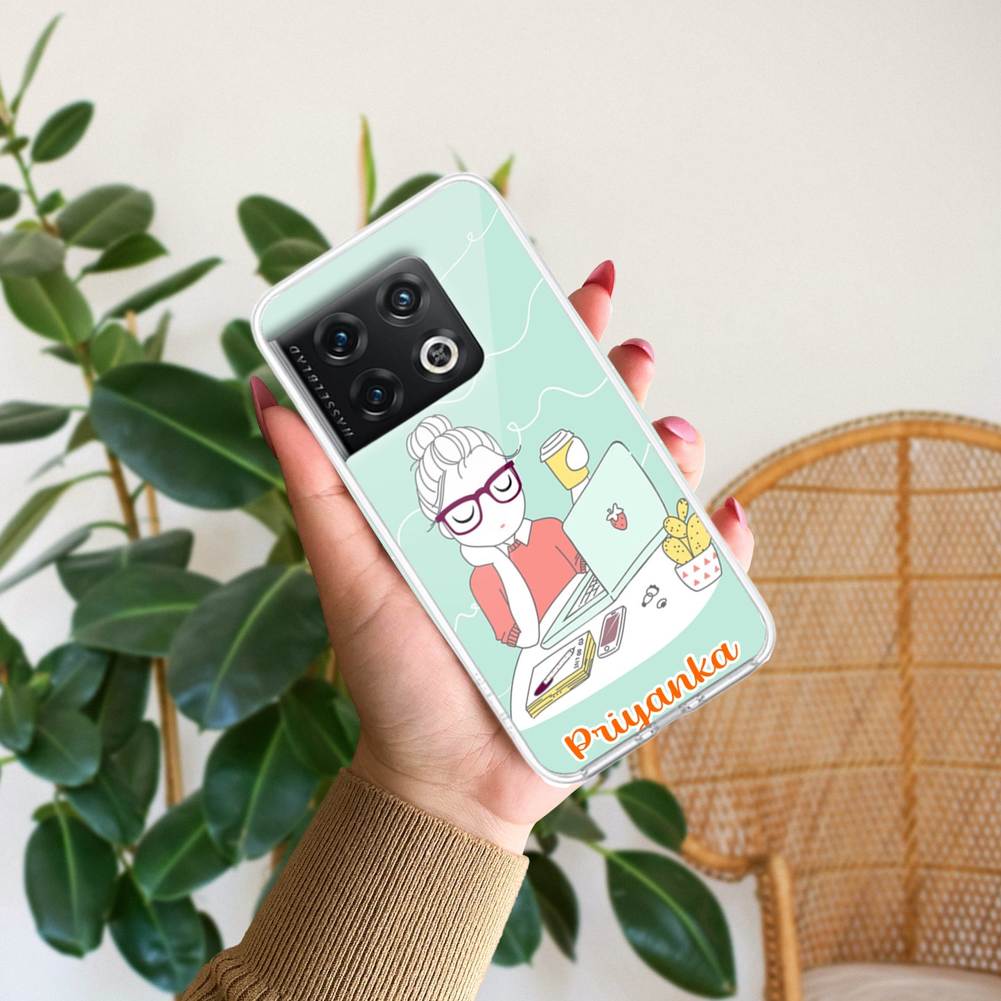 Creator Girl Customize Transparent Silicon Case For OnePlus