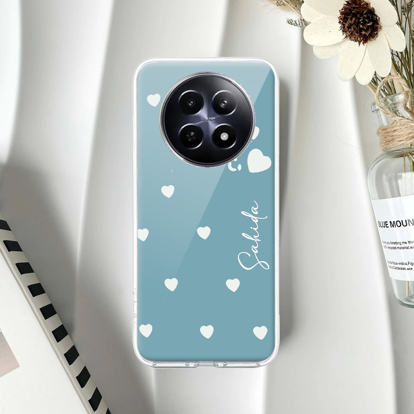 Be Loved Customize Transparent Silicon Case Sky Blue For Realme/Narzo