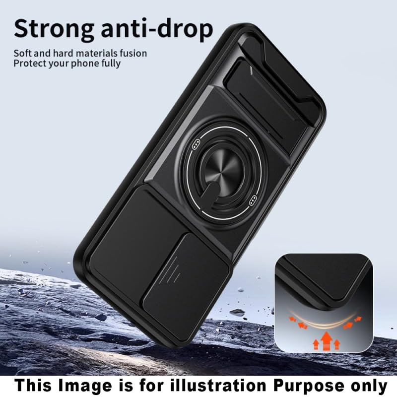 Slide Camera Lens Protection Amor Shockproof Magnetic Phone Case for Samsung Galaxy S26 Ultra 5G (Black)