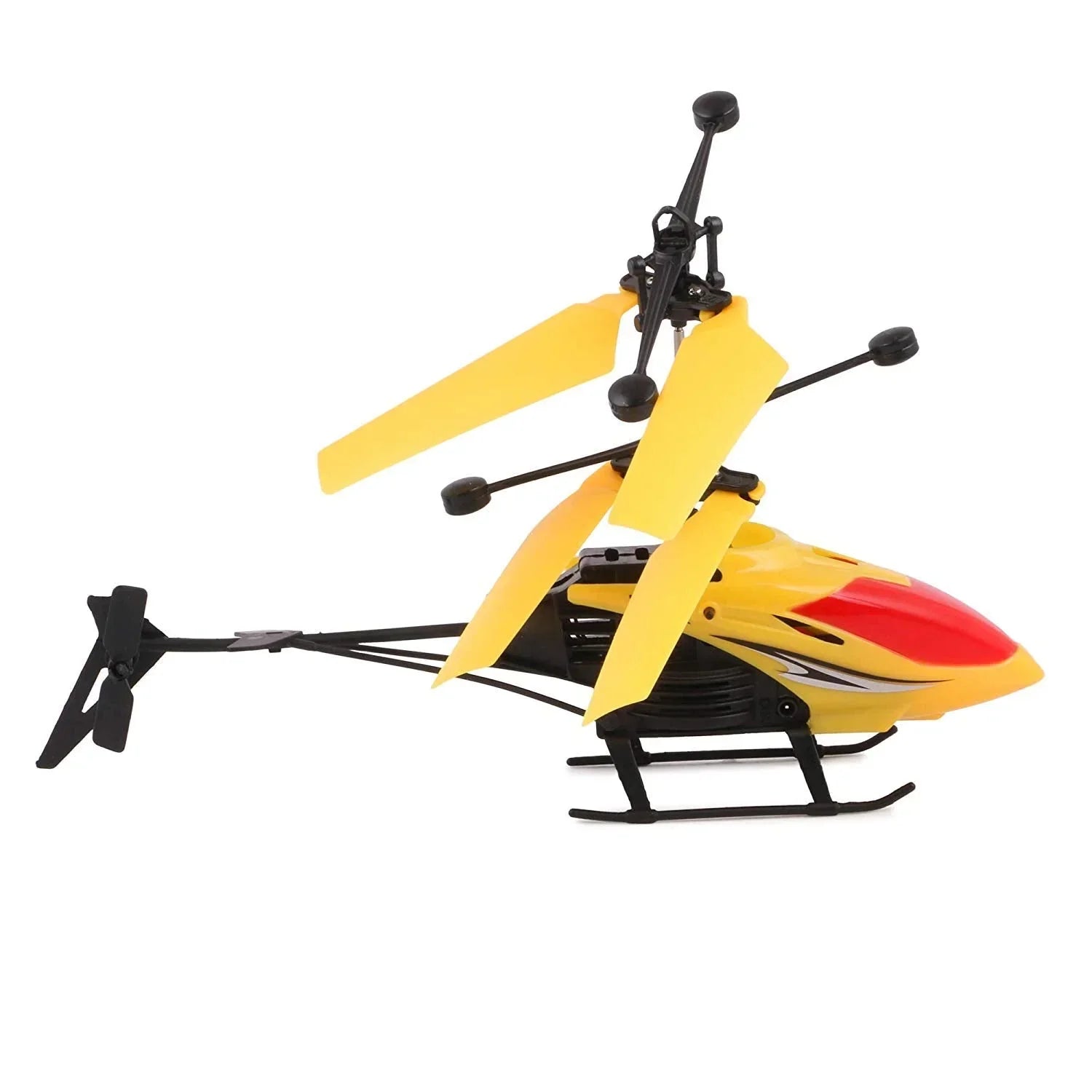 Yellow Induction Sensor Helicopter(with Remote) USB Charger Flying Heli Plane with Flashing Light ( - ShopOnCliQ