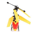 Yellow Induction Sensor Helicopter(with Remote) USB Charger Flying Heli Plane with Flashing Light ( - ShopOnCliQ